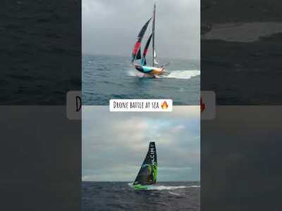 Drone battle at sea ? #drone #dronevideo #theoceanrace #shortsviral #shorts