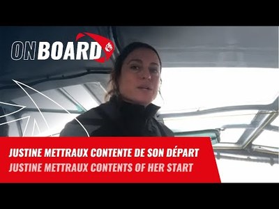 Justine Mettraux contente de son dpart | Vende Globe 2024