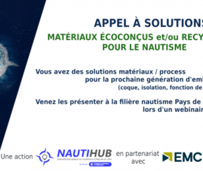 Appel  solutions matriaux coconus et recyclables pour le nautisme