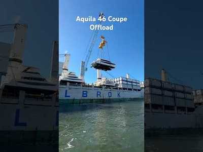 Behind the Scenes: First Aquila 46 Coupe Offloading | Preparing for Miami Boat Show 2025